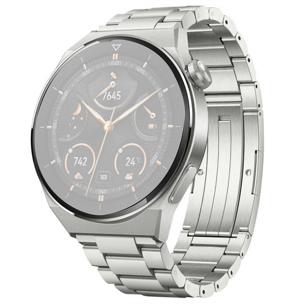 For Huawei Watch Buds GT3 SE GT3 Pro Titanium Steel Watch Band 22mm 3-Bead Metal Sports Strap For Huawei Watch Buds GT3 SE GT3 Pro Titanium Steel Watch Band 22mm 3-Bead Metal Sports Strap